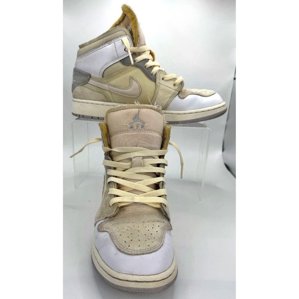 Nike Air Jordan 1 Mid SE Craft Inside Out White Grey (DQ3726-100) Sz 6Y/W 7.5